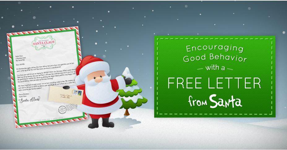 Encourage Good Behavior with a Free Letter from Santa!