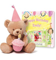 Pink Birthday Snuggles Bear Gift Set